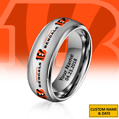 NFL New Style Ring All Team Personalized Name And Date Gift For Fans