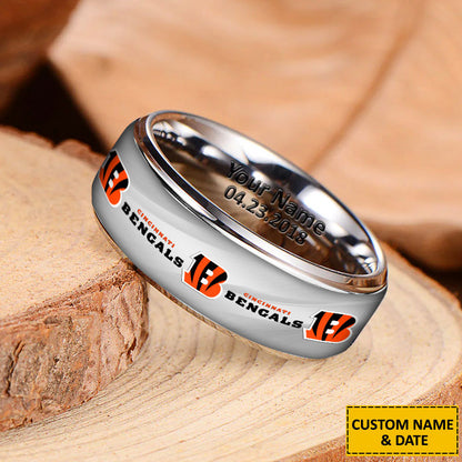 NFL New Style Ring All Team Personalized Name And Date Gift For Fans