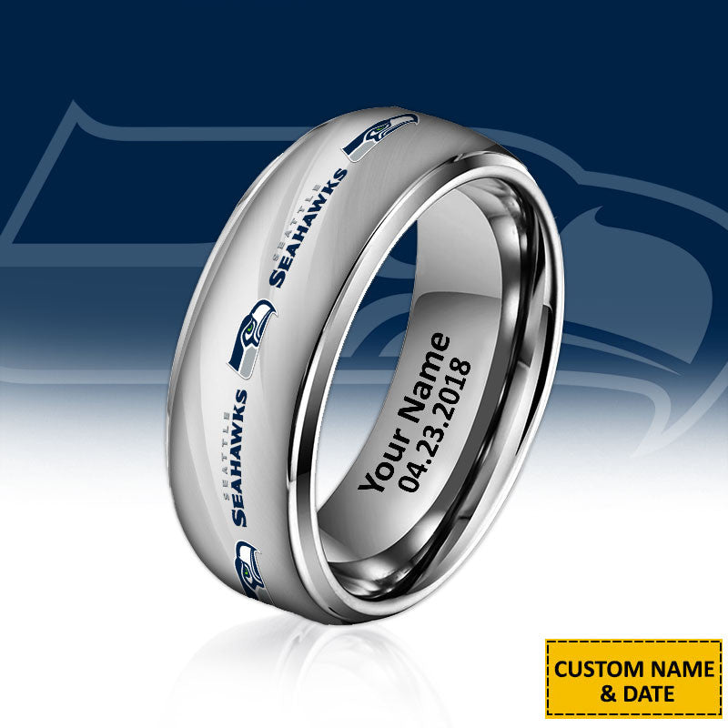 NFL New Style Ring All Team Personalized Name And Date Gift For Fans