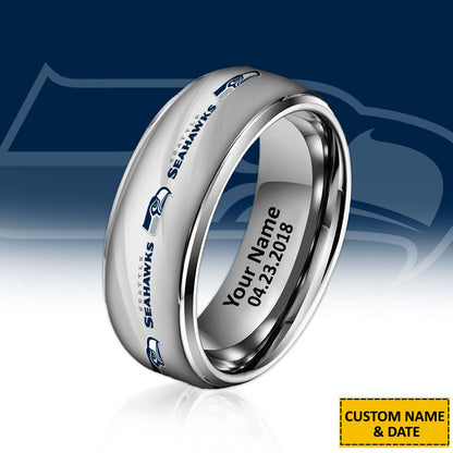 NFL New Style Ring All Team Personalized Name And Date Gift For Fans