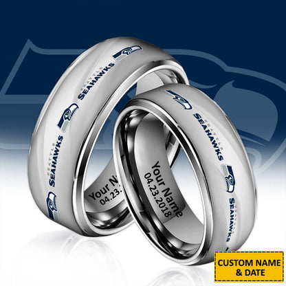 NFL New Style Ring All Team Personalized Name And Date Gift For Fans