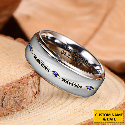 NFL New Style Ring All Team Personalized Name And Date Gift For Fans