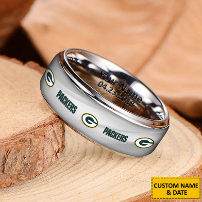 NFL New Style Ring All Team Personalized Name And Date Gift For Fans