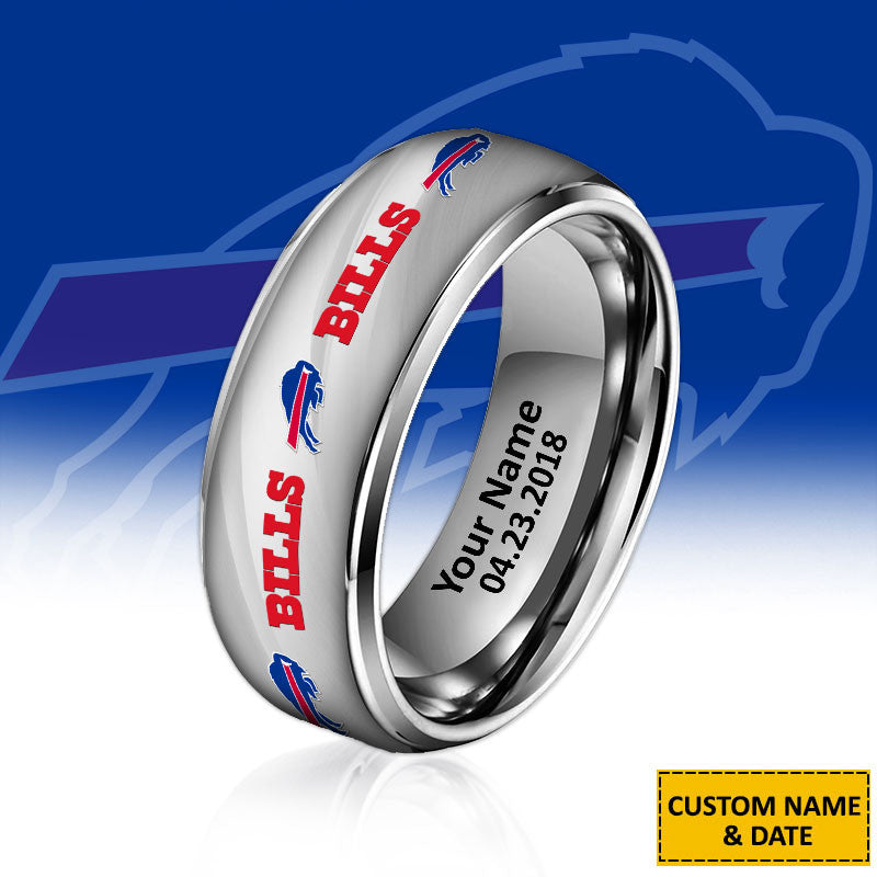 NFL New Style Ring All Team Personalized Name And Date Gift For Fans