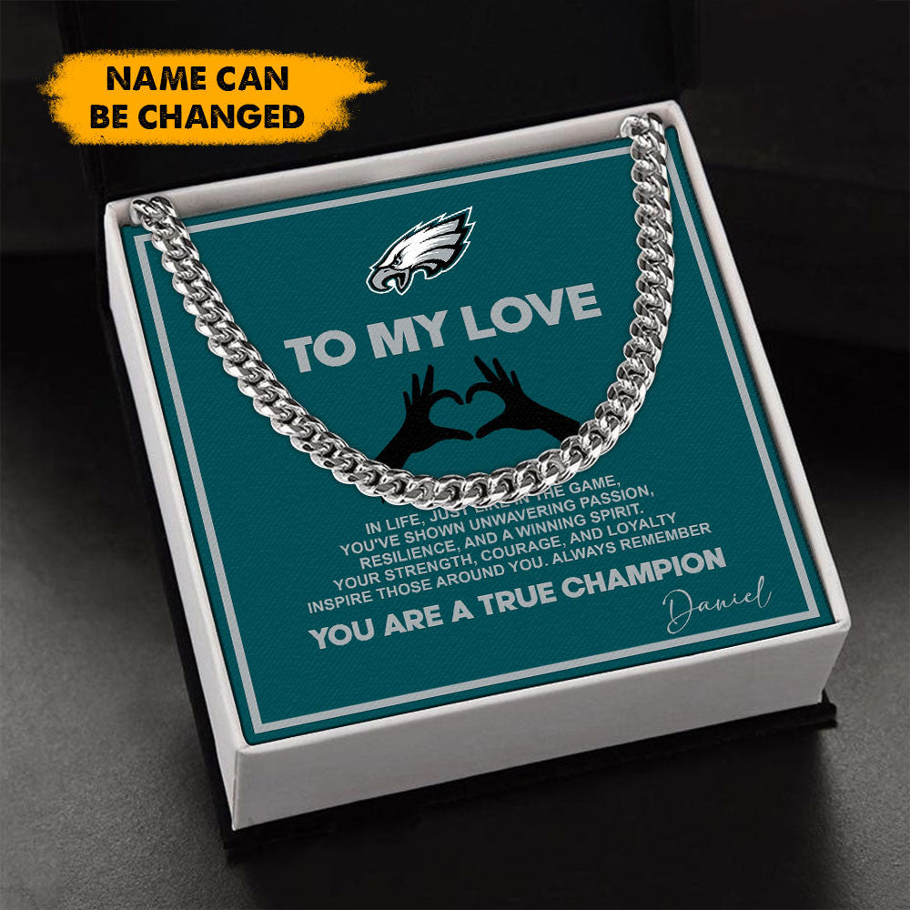 NFL Men Necklace Full Luxury Box Gifts Custom Any Name Gift For Fans