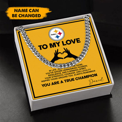 NFL Men Necklace Full Luxury Box Gifts Custom Any Name Gift For Fans