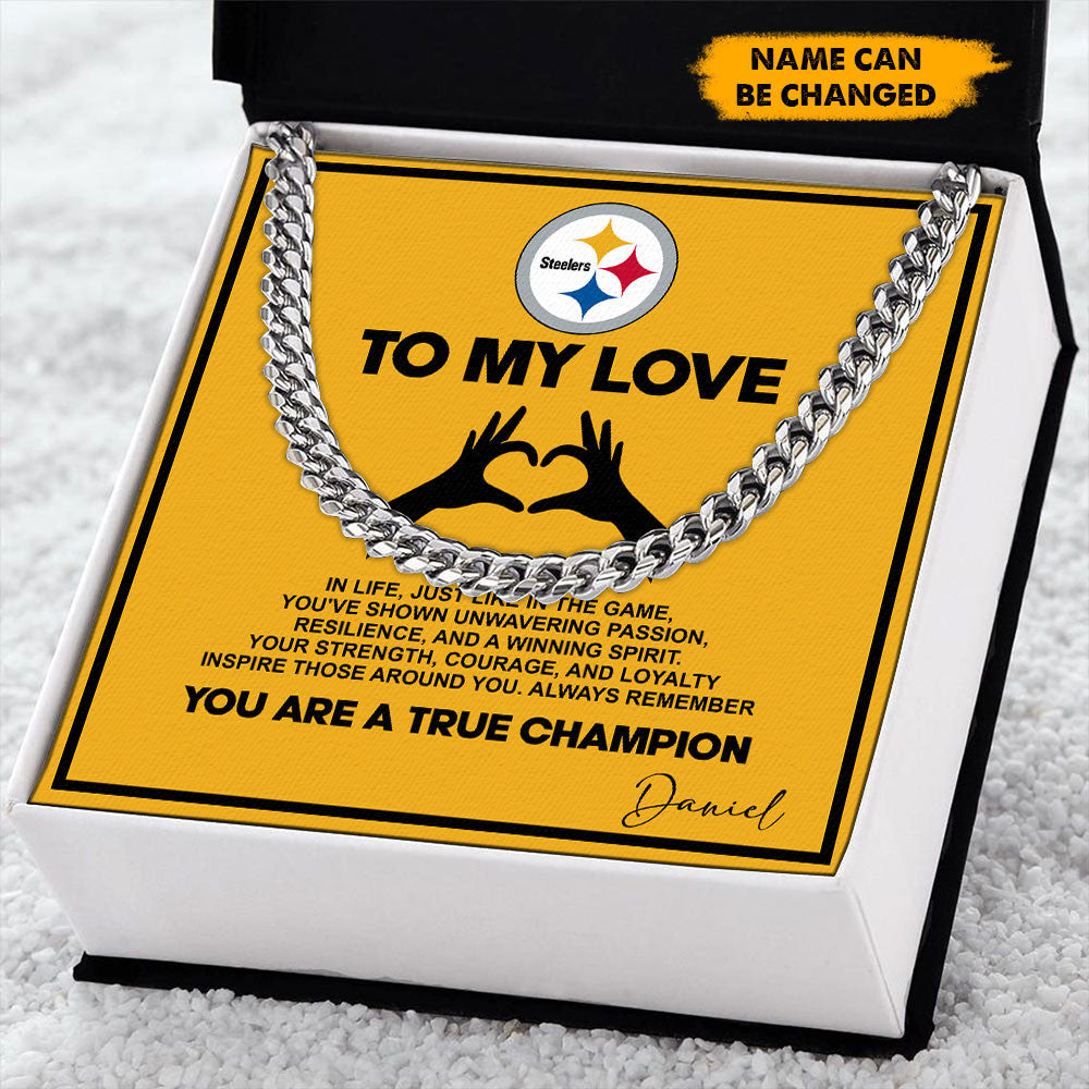 NFL Men Necklace Full Luxury Box Gifts Custom Any Name Gift For Fans