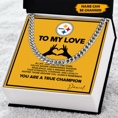 NFL Men Necklace Full Luxury Box Gifts Custom Any Name Gift For Fans