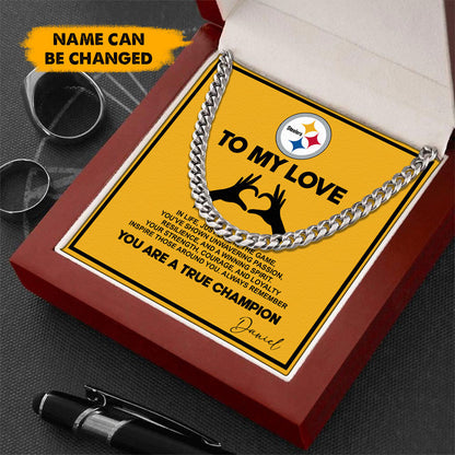 NFL Men Necklace Full Luxury Box Gifts Custom Any Name Gift For Fans