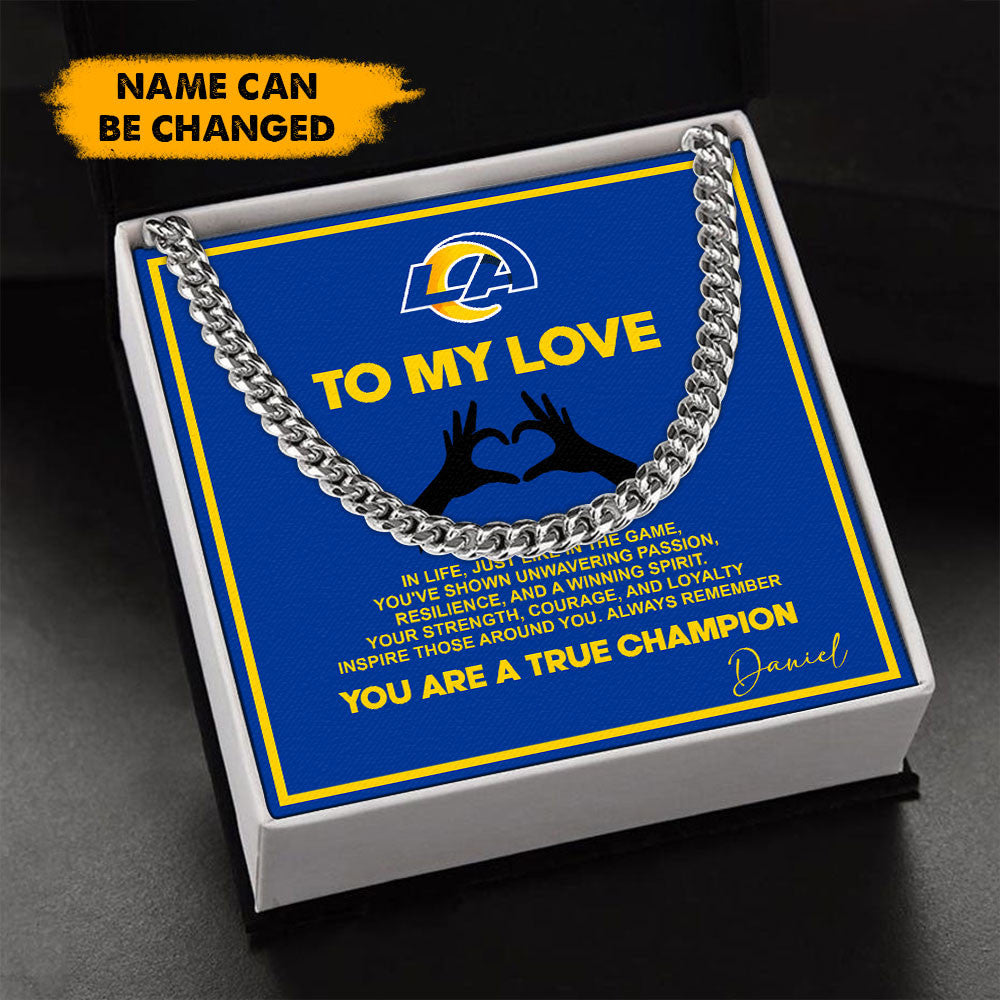 NFL Men Necklace Full Luxury Box Gifts Custom Any Name Gift For Fans