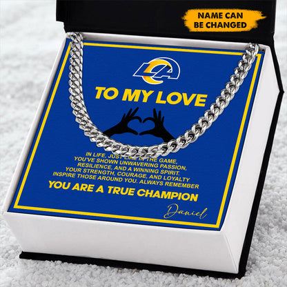 NFL Men Necklace Full Luxury Box Gifts Custom Any Name Gift For Fans