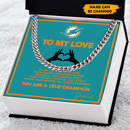 NFL Men Necklace Full Luxury Box Gifts Custom Any Name Gift For Fans