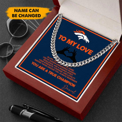 NFL Men Necklace Full Luxury Box Gifts Custom Any Name Gift For Fans