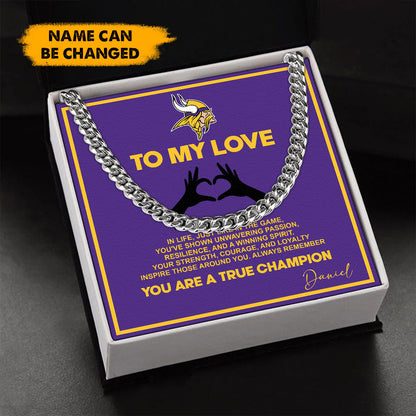 NFL Men Necklace Full Luxury Box Gifts Custom Any Name Gift For Fans