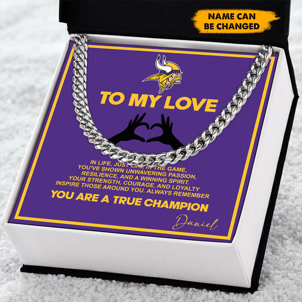 NFL Men Necklace Full Luxury Box Gifts Custom Any Name Gift For Fans