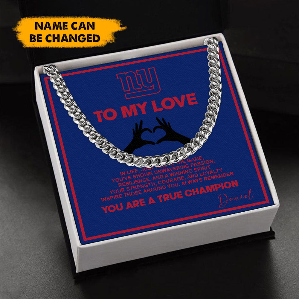 NFL Men Necklace Full Luxury Box Gifts Custom Any Name Gift For Fans