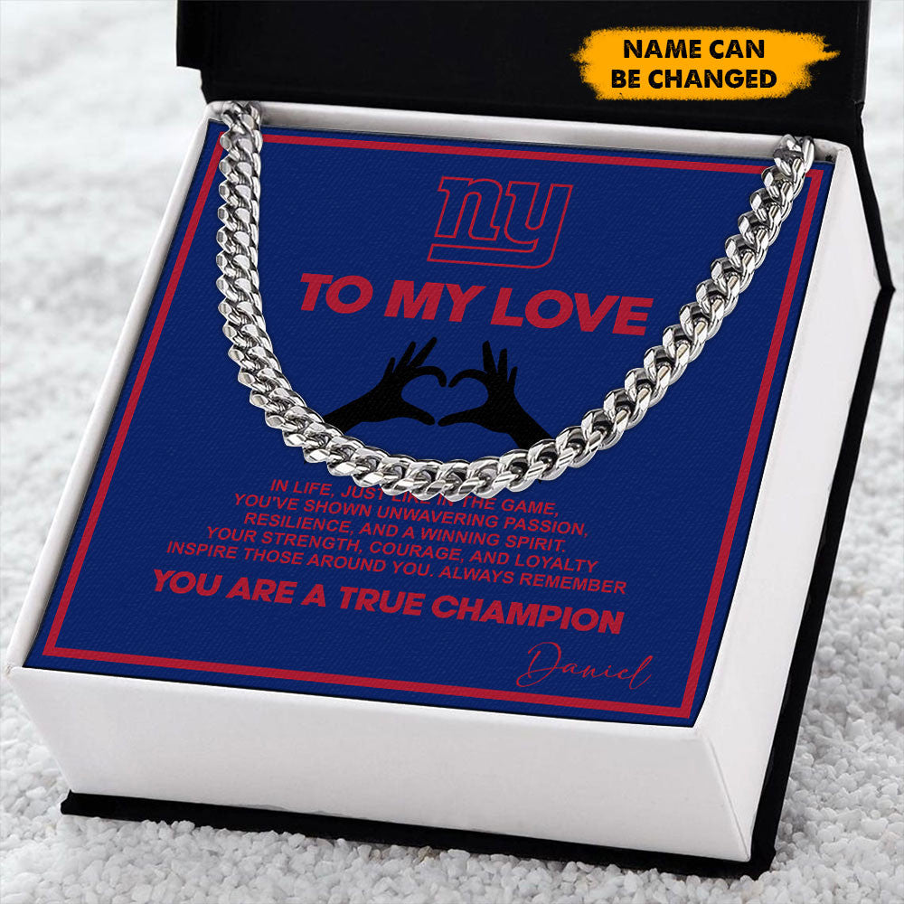 NFL Men Necklace Full Luxury Box Gifts Custom Any Name Gift For Fans