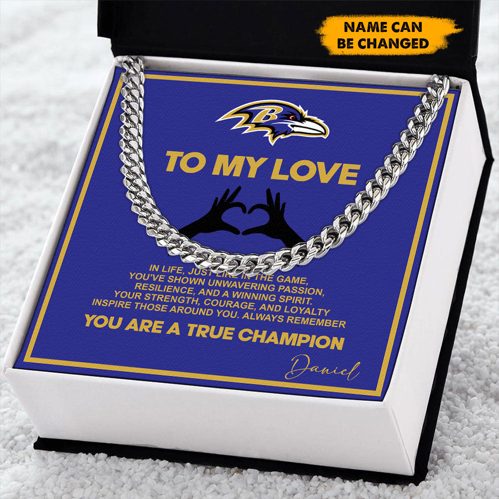 NFL Men Necklace Full Luxury Box Gifts Custom Any Name Gift For Fans