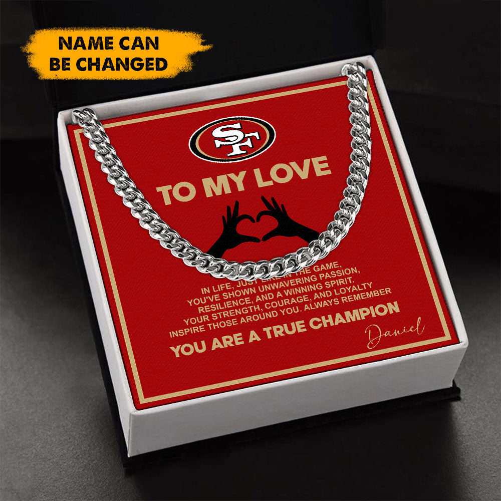 NFL Men Necklace Full Luxury Box Gifts Custom Any Name Gift For Fans