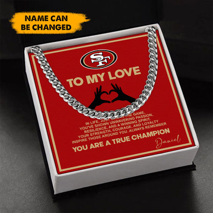 NFL Men Necklace Full Luxury Box Gifts Custom Any Name Gift For Fans