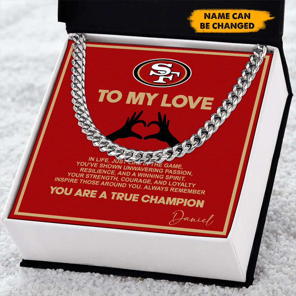 NFL Men Necklace Full Luxury Box Gifts Custom Any Name Gift For Fans