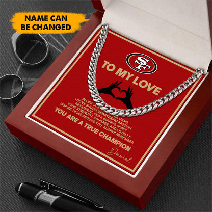 NFL Men Necklace Full Luxury Box Gifts Custom Any Name Gift For Fans