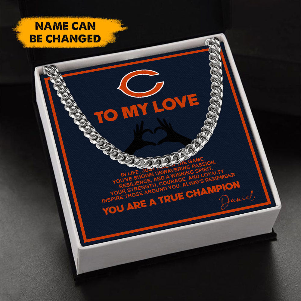 NFL Men Necklace Full Luxury Box Gifts Custom Any Name Gift For Fans