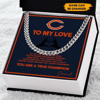 NFL Men Necklace Full Luxury Box Gifts Custom Any Name Gift For Fans