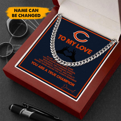 NFL Men Necklace Full Luxury Box Gifts Custom Any Name Gift For Fans