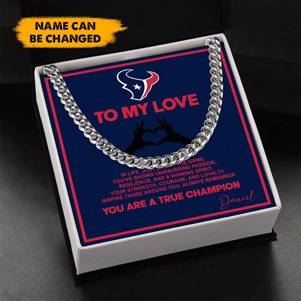 NFL Men Necklace Full Luxury Box Gifts Custom Any Name Gift For Fans