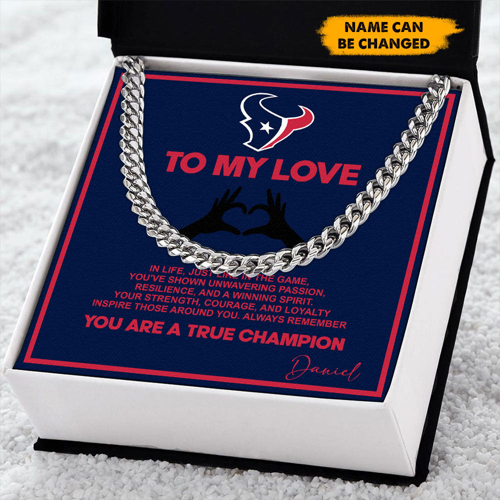 NFL Men Necklace Full Luxury Box Gifts Custom Any Name Gift For Fans