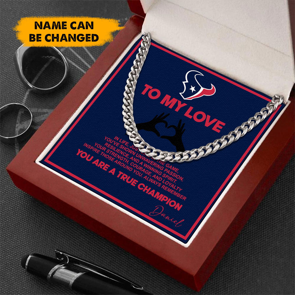 NFL Men Necklace Full Luxury Box Gifts Custom Any Name Gift For Fans