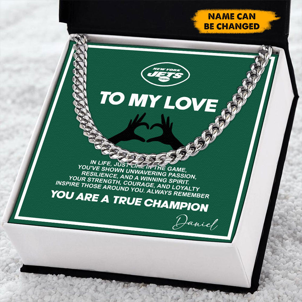 NFL Men Necklace Full Luxury Box Gifts Custom Any Name Gift For Fans
