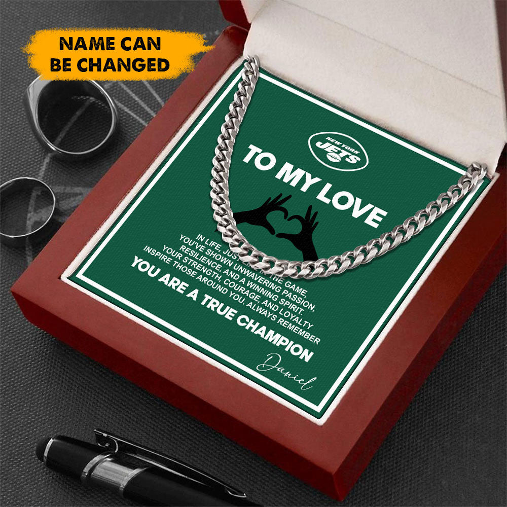 NFL Men Necklace Full Luxury Box Gifts Custom Any Name Gift For Fans