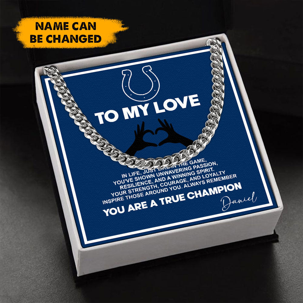 NFL Men Necklace Full Luxury Box Gifts Custom Any Name Gift For Fans