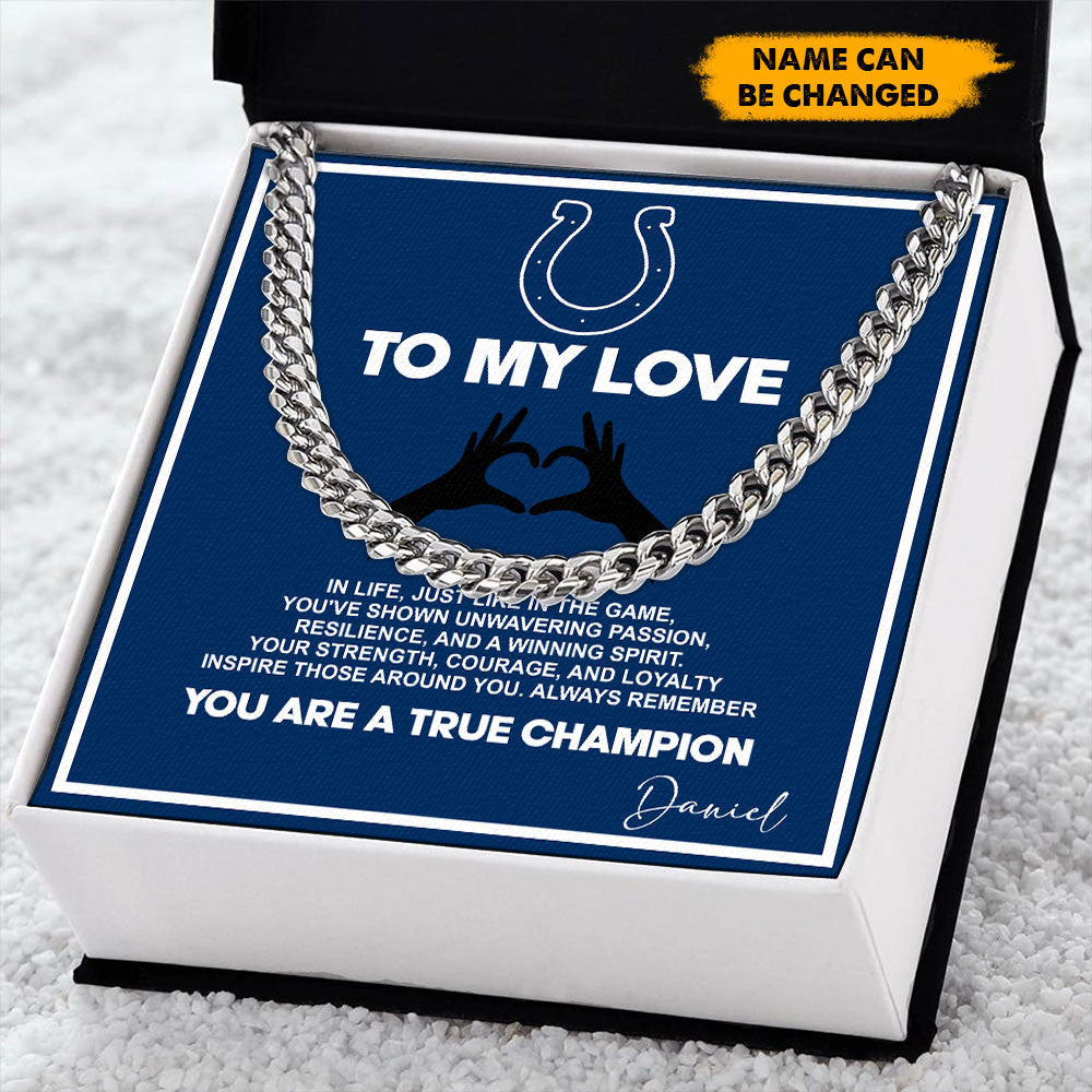 NFL Men Necklace Full Luxury Box Gifts Custom Any Name Gift For Fans