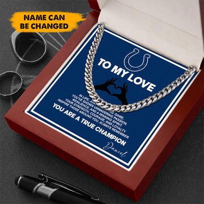 NFL Men Necklace Full Luxury Box Gifts Custom Any Name Gift For Fans