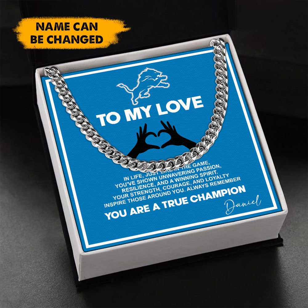 NFL Men Necklace Full Luxury Box Gifts Custom Any Name Gift For Fans
