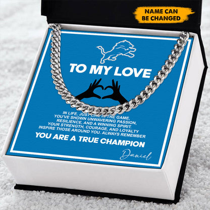 NFL Men Necklace Full Luxury Box Gifts Custom Any Name Gift For Fans