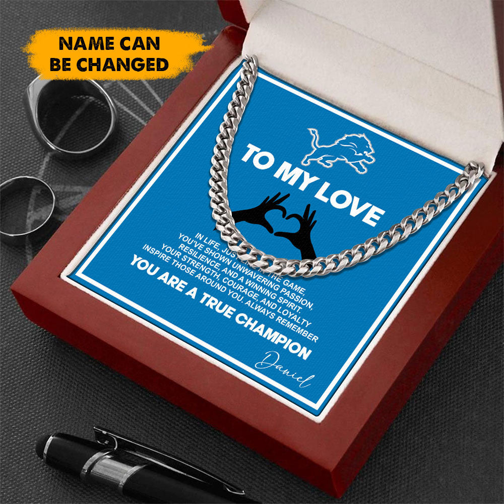 NFL Men Necklace Full Luxury Box Gifts Custom Any Name Gift For Fans