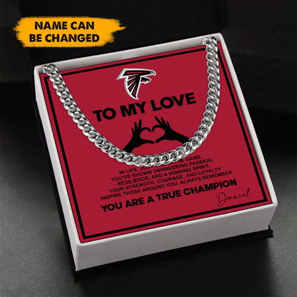 NFL Men Necklace Full Luxury Box Gifts Custom Any Name Gift For Fans
