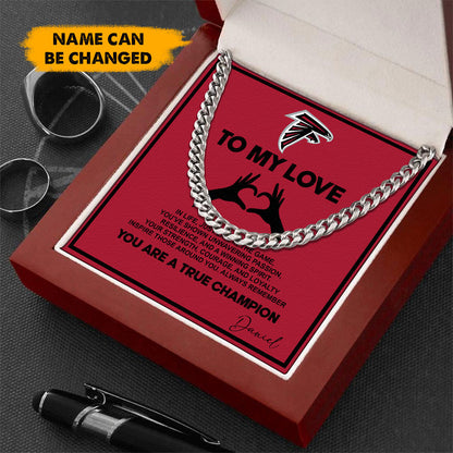 NFL Men Necklace Full Luxury Box Gifts Custom Any Name Gift For Fans