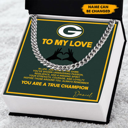 NFL Men Necklace Full Luxury Box Gifts Custom Any Name Gift For Fans