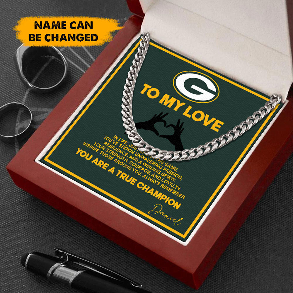 NFL Men Necklace Full Luxury Box Gifts Custom Any Name Gift For Fans