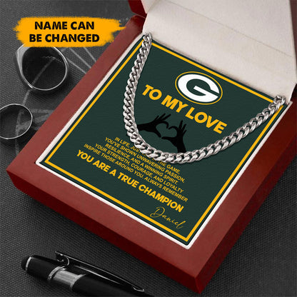 NFL Men Necklace Full Luxury Box Gifts Custom Any Name Gift For Fans