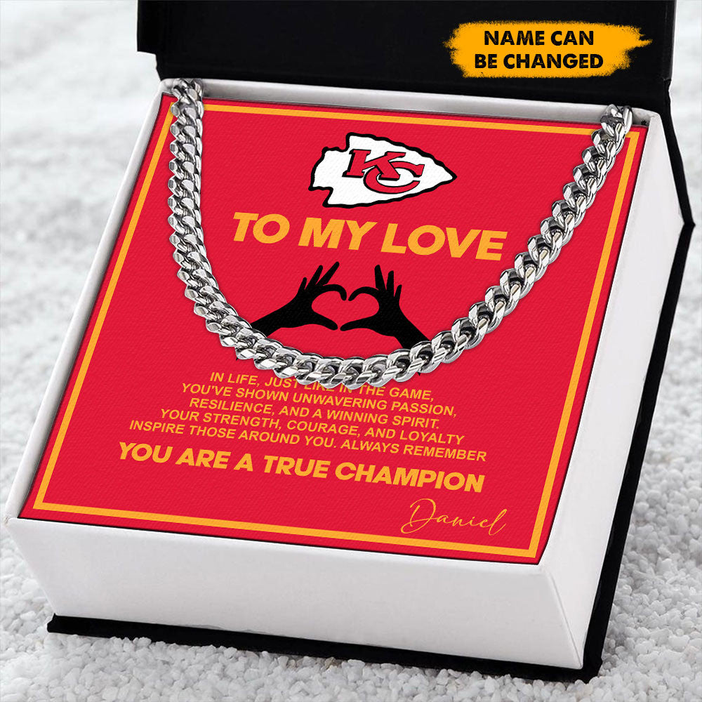 NFL Men Necklace Full Luxury Box Gifts Custom Any Name Gift For Fans