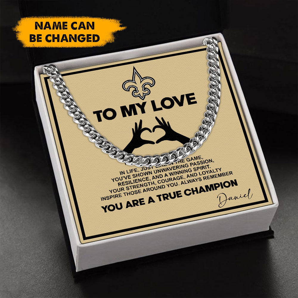 NFL Men Necklace Full Luxury Box Gifts Custom Any Name Gift For Fans