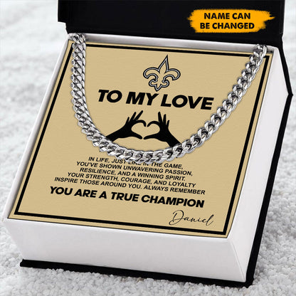 NFL Men Necklace Full Luxury Box Gifts Custom Any Name Gift For Fans
