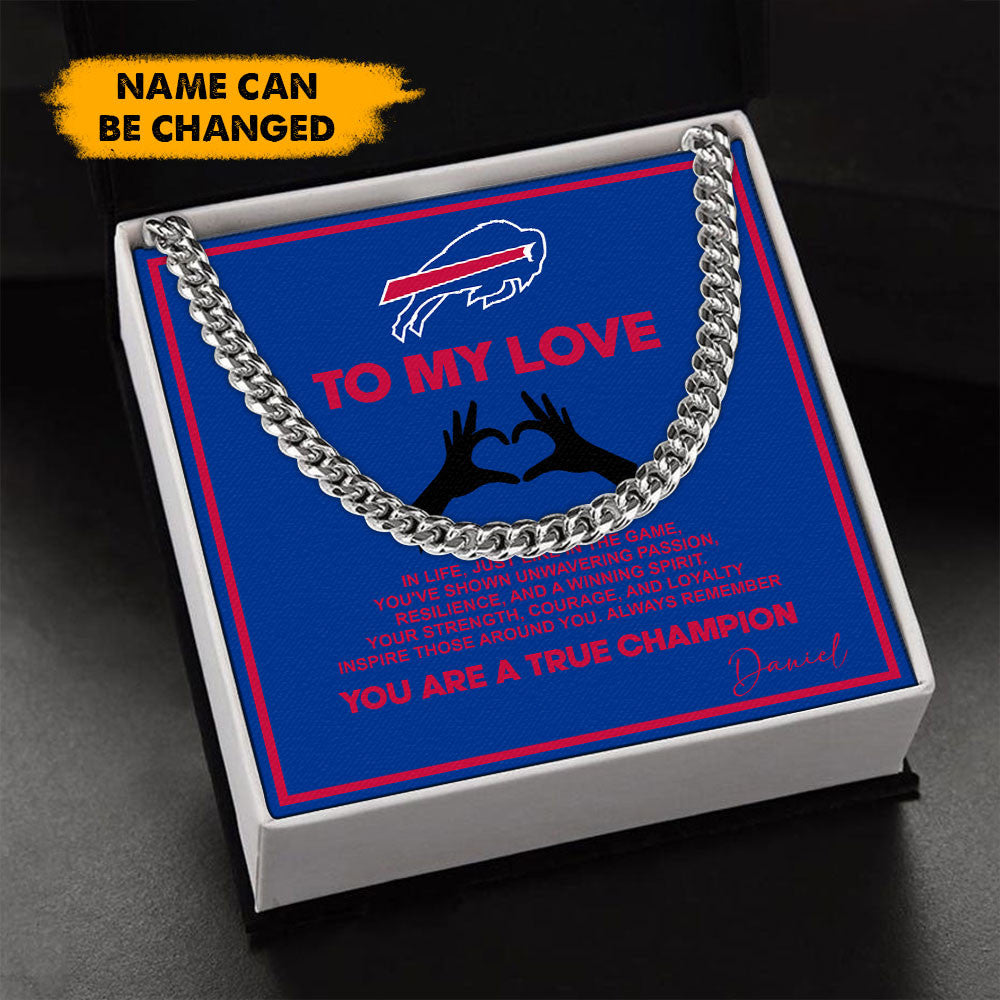 NFL Men Necklace Full Luxury Box Gifts Custom Any Name Gift For Fans