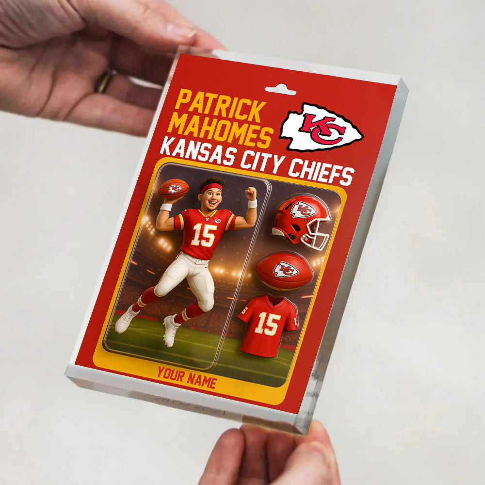 KC Chiefs P.Mahomes Acrylic Block Plaque Gift Custom Any Name Gift For Fans